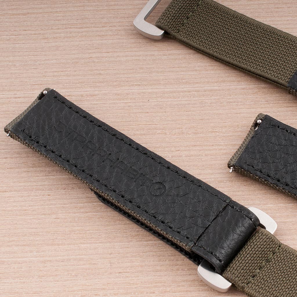 Hook and Loop Elastic Parachute Watch Strap Band Nylon Replacement Seiko Citizen