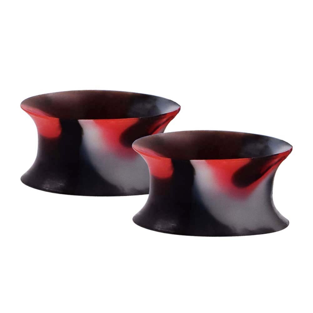 1Pair Silicone Soft Ear Tunnels Plugs Gauges Earskin Earlets Expander 2g-3/4″