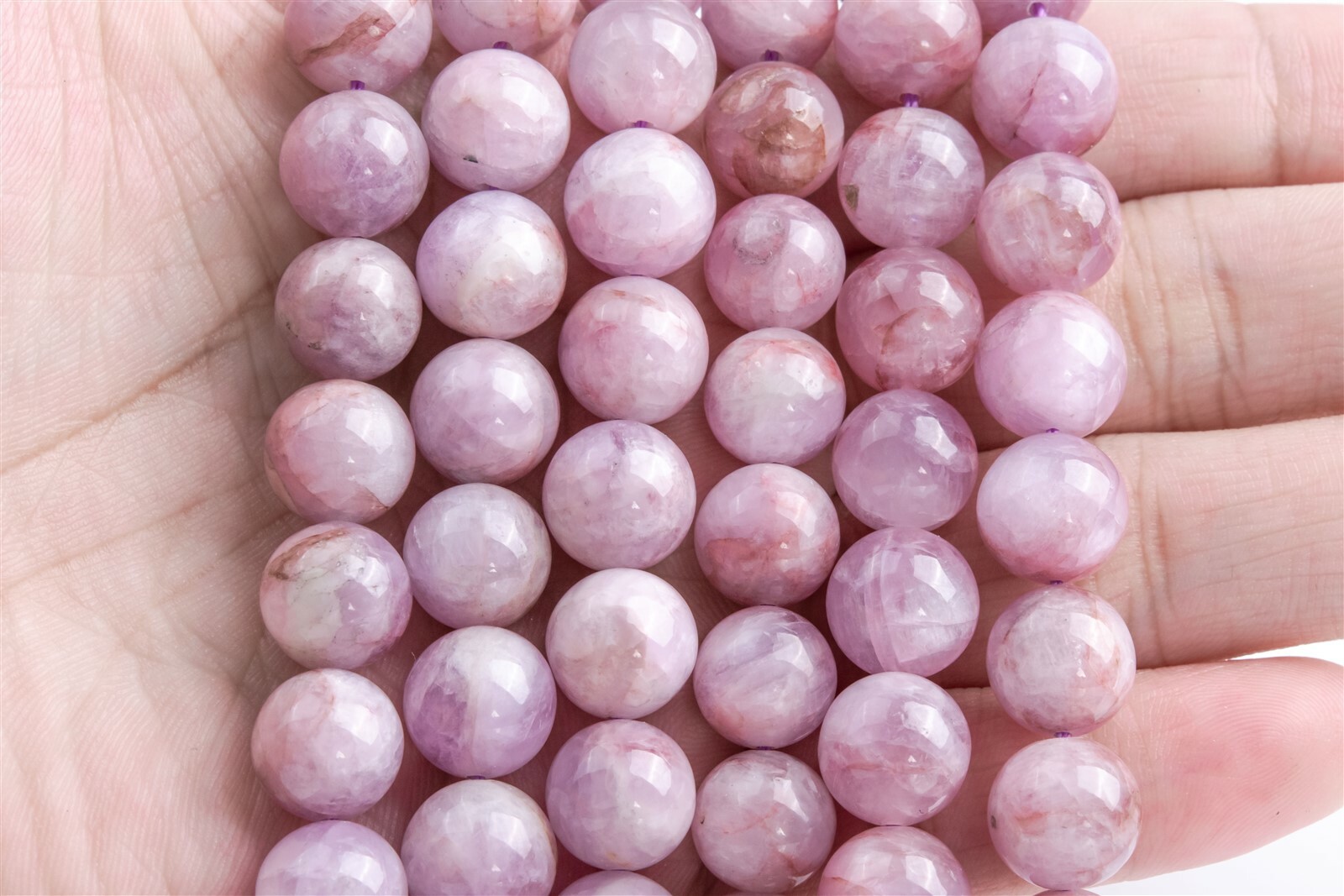 10-11MM Genuine Natural Kunzite Beads Grade A+ Round Gemstone Loose Beads