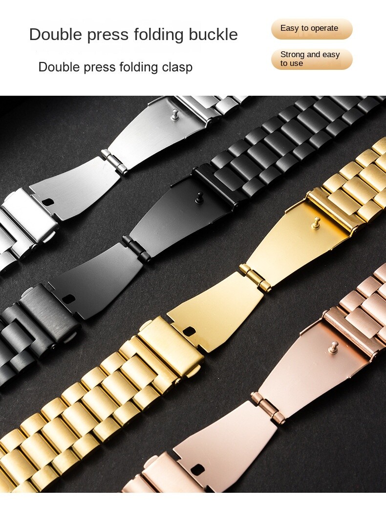 High Quality Stainless Steel Solid Steel Watch Band Metal Strap16 18 20 22 24mm