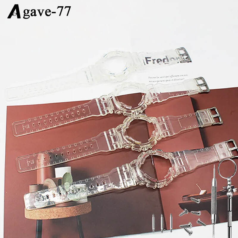 Transparent Watch Strap+Bezel Replacement Band For Casio GMA-S110/S120/S130/S140