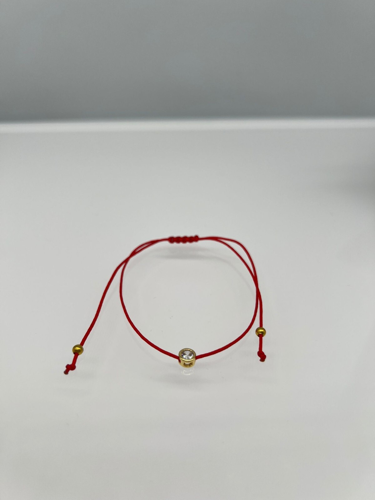Crystal Cubic Zirconia Thin Red Cord Thread String Rope Bracelet