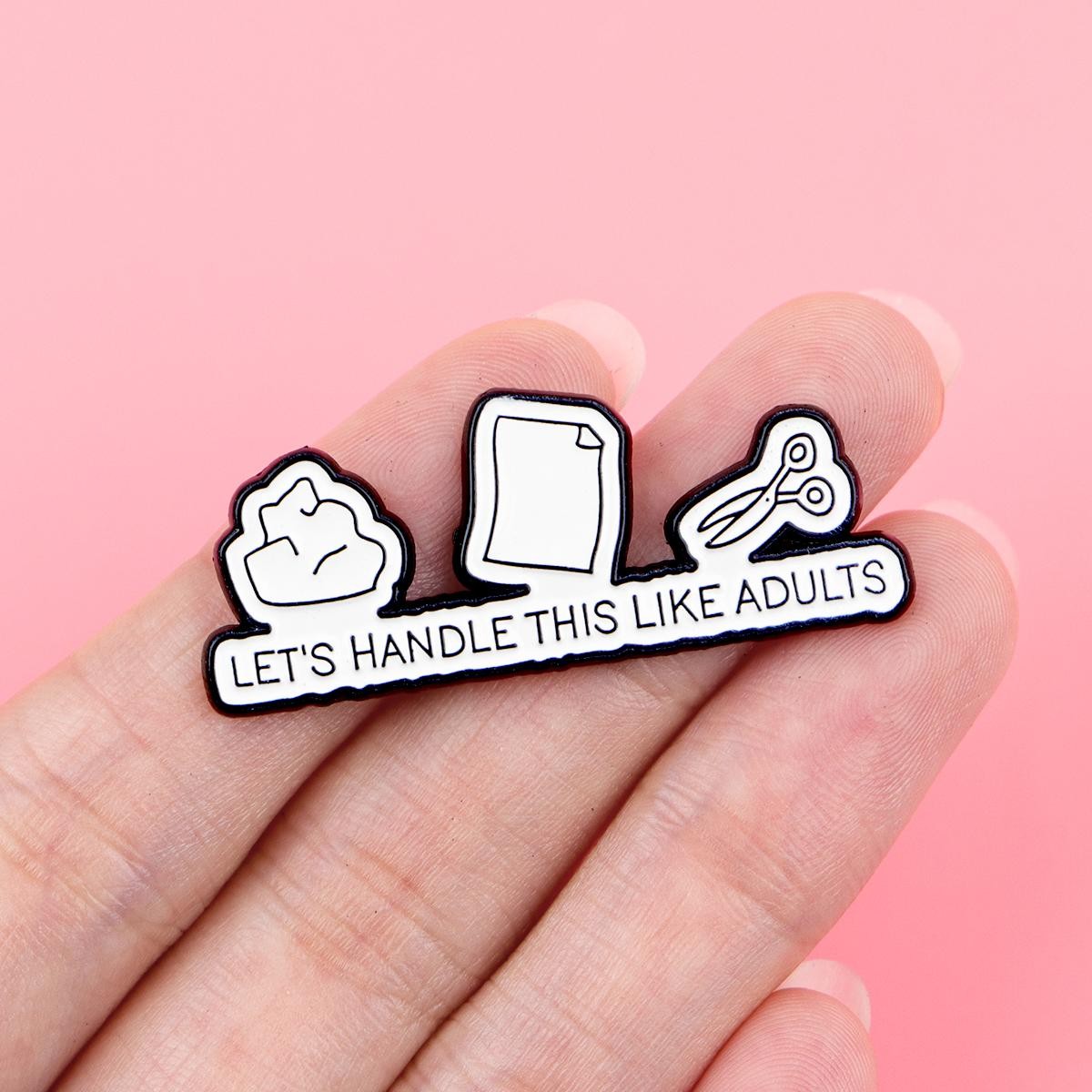 Funny ADHD Quote Enamel Pin Cartoon Cat Brooch Lapel Badge Gift Jewelry