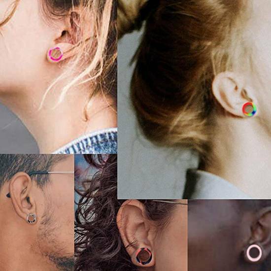 5-50Pairs Random Silicone Set Ear Gauges Tunnels Ear Plugs Body Piercing 2g-3/4″