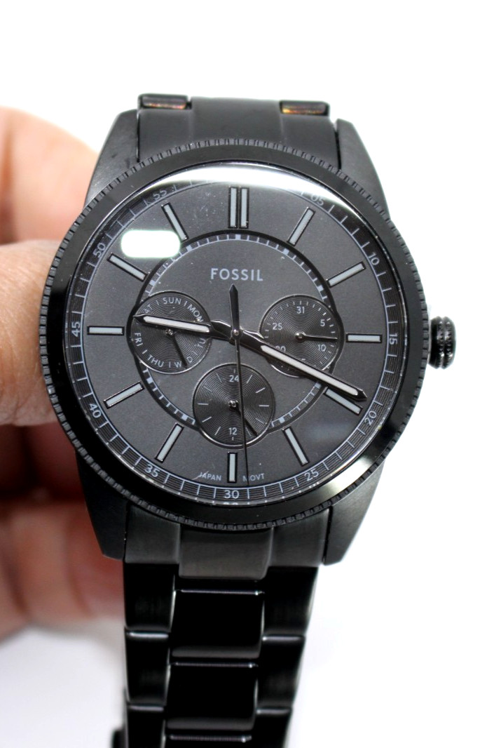 Fossil FS6135 Men’s Multifunction Watch Black Ion Plated Stainless Steel Bracele