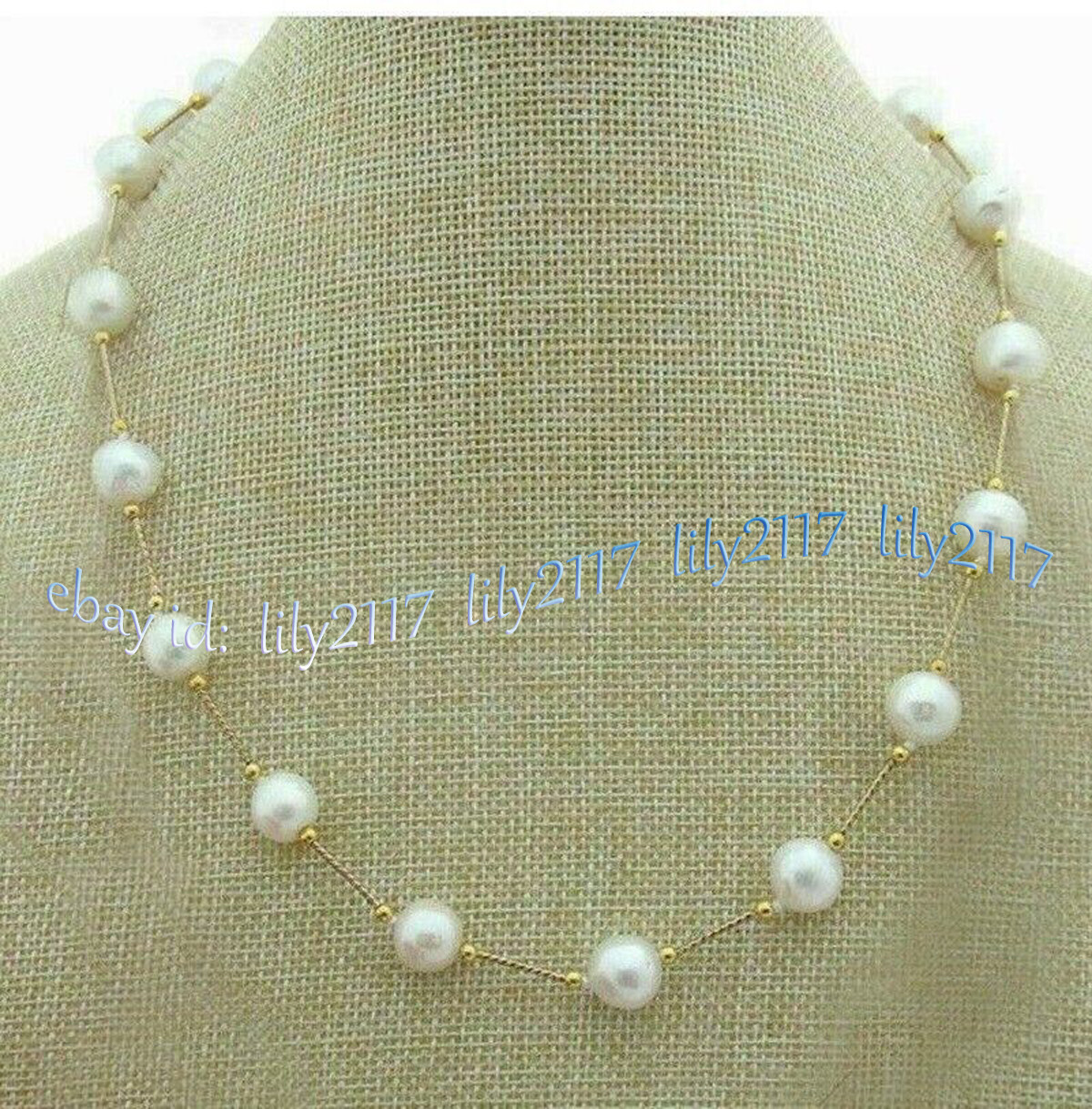 GENUINE NATURAL 8-9MM AKOYA WHITE PEARL STATION NECKLACE 14-100 INCHES