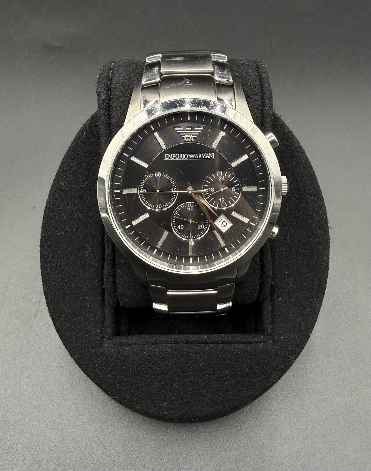 Emporio Armani 43MM Men’s SS Chronograph Renato Date Watch 50ATM AR2434