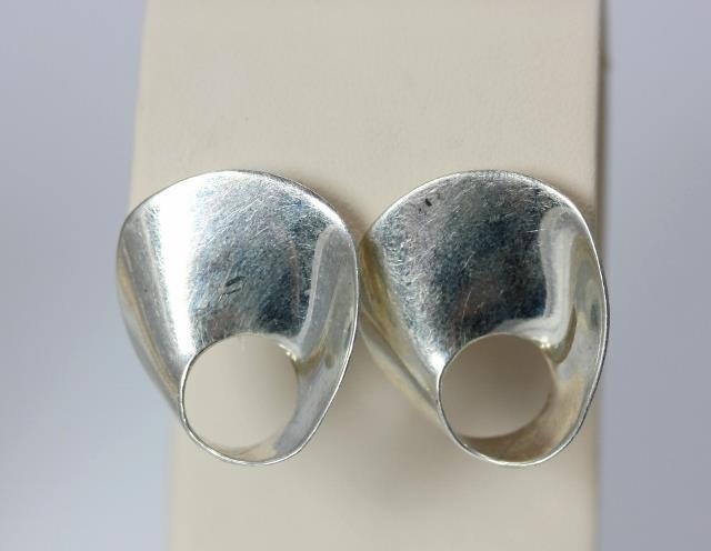 Two Pair Vintage Sterling Silver Earrings the Spirals are Taxco TC-287 – 2342