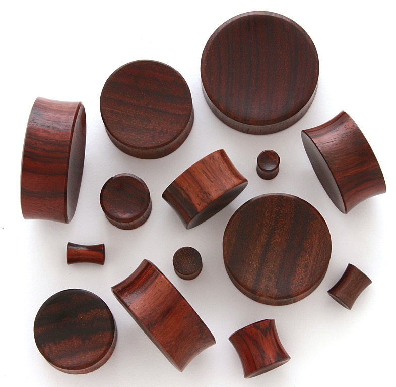 Pair 2G 6mm Brown Sono Organic Natural Wood Concave Saddle Plugs Ear Gauges 230