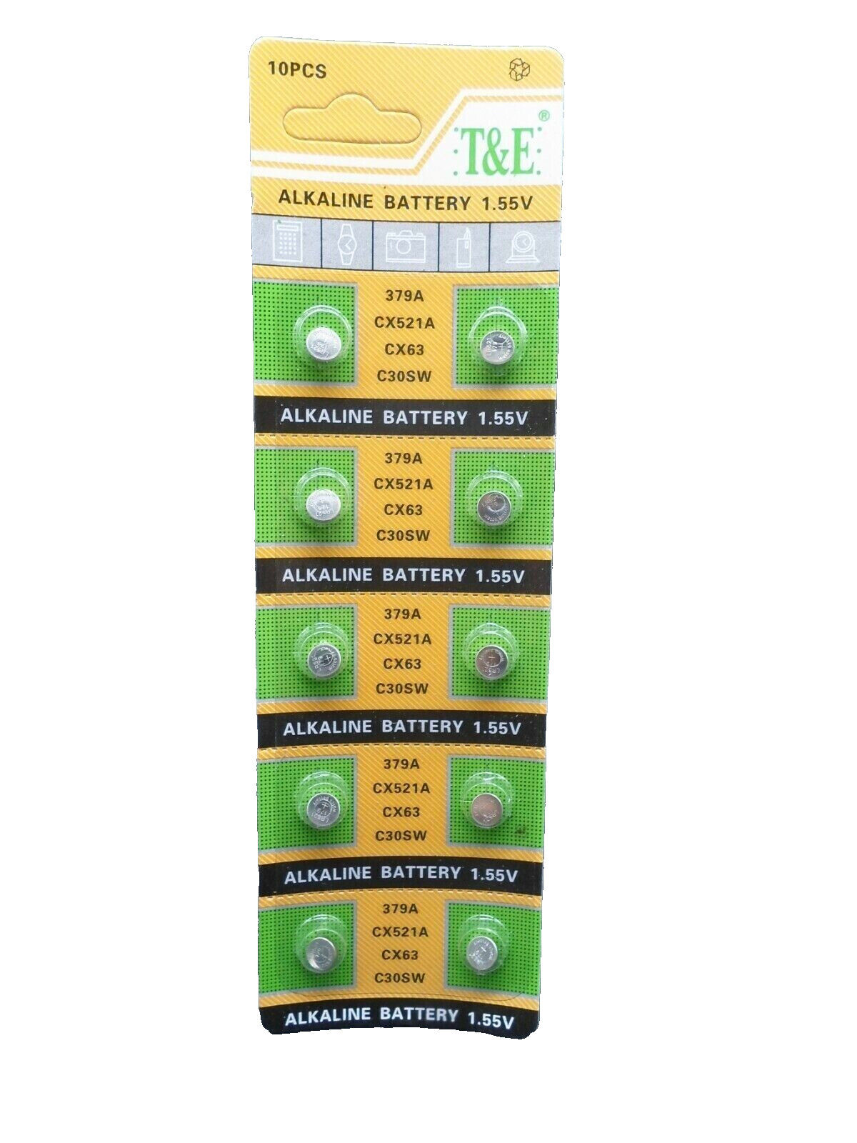 AG0 X 10,1.5v Button Coin Cell Watch Alkaline Batteries 379 LR63 LR521 SR521SW