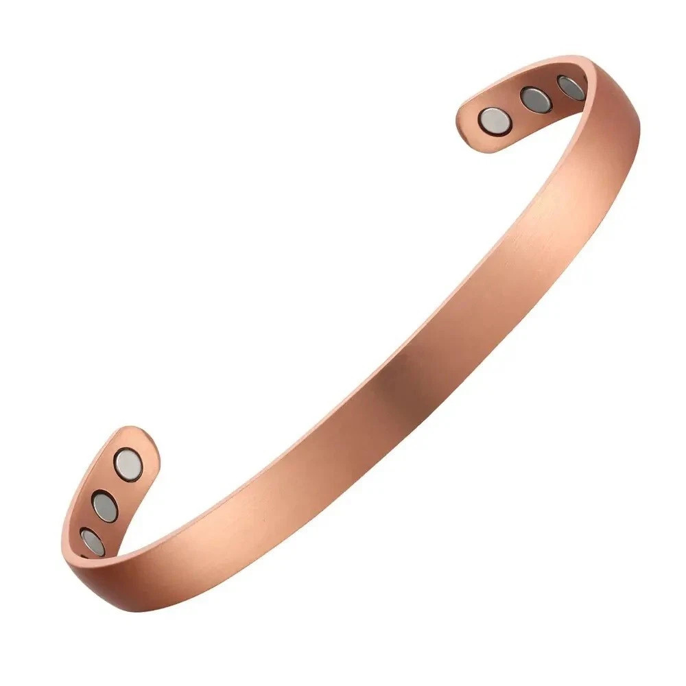 Customized Pure Copper Magnetic Bracelet Solid Copper Personalized Cuff Bracelet