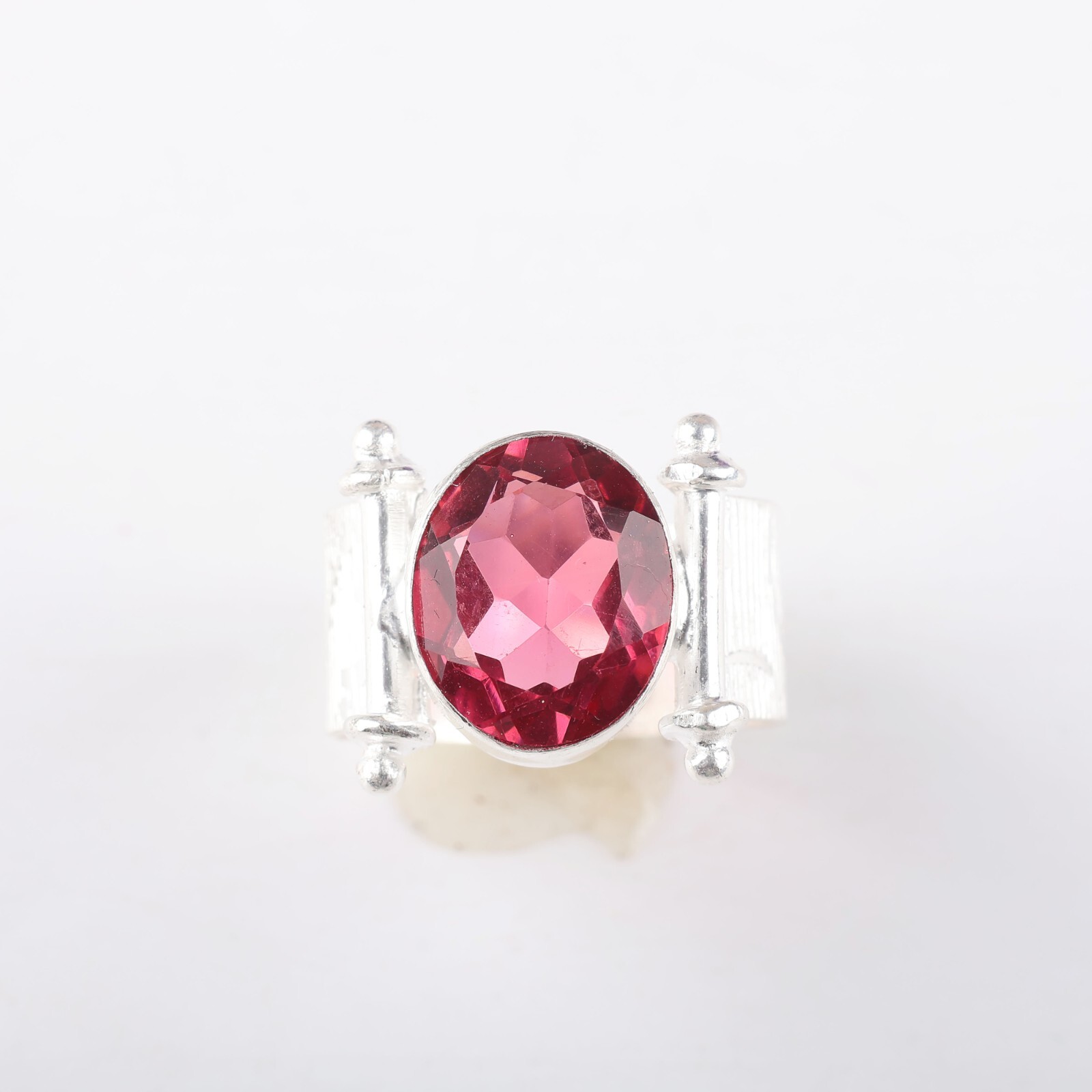 Pink Tourmaline Gemstone 925 Sterling Silver Ring, Designer Handmade Ring.