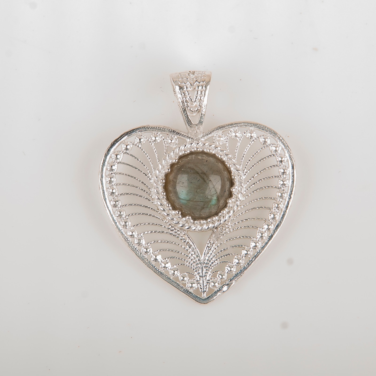 Labradorite Gemstone Jewelry 925 Silver Handmade Pendant 1.4″ For Birthday Gifts