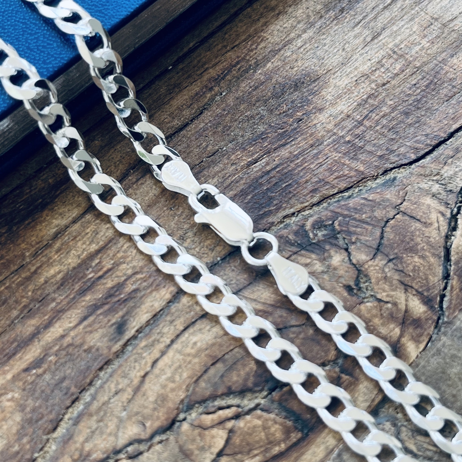 Real Solid Sterling Silver Mens Boys Curb Cuban Bracelet or Necklace
