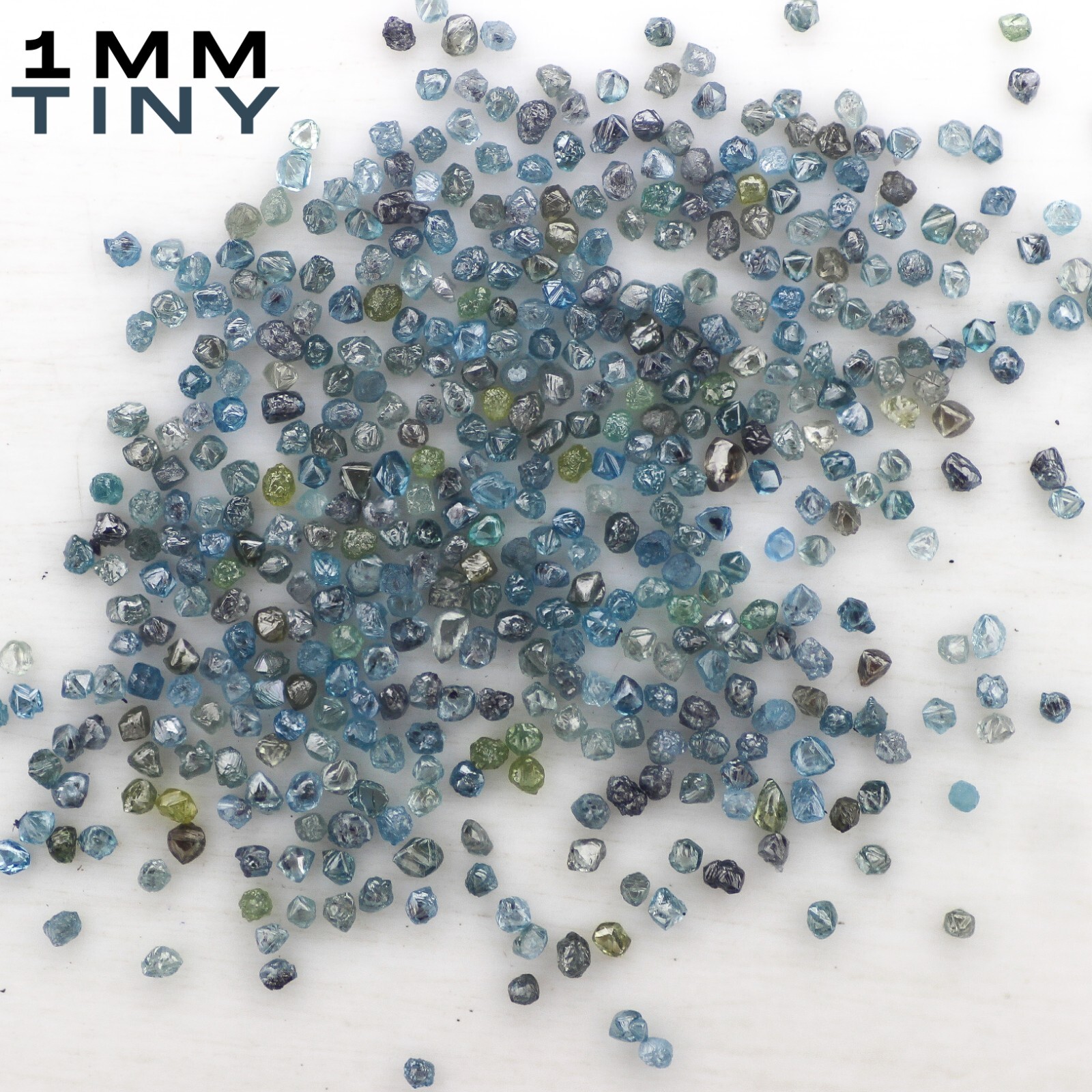 Blue Color Uncut Raw Loose Small Tiny Diamond 140Pcs 1.00Ctw Carat 0.80 – 1.00MM