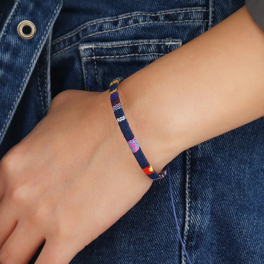 24Pcs Bohemian Surfer Bracelets Set Braided Friendship Beach Jewelry