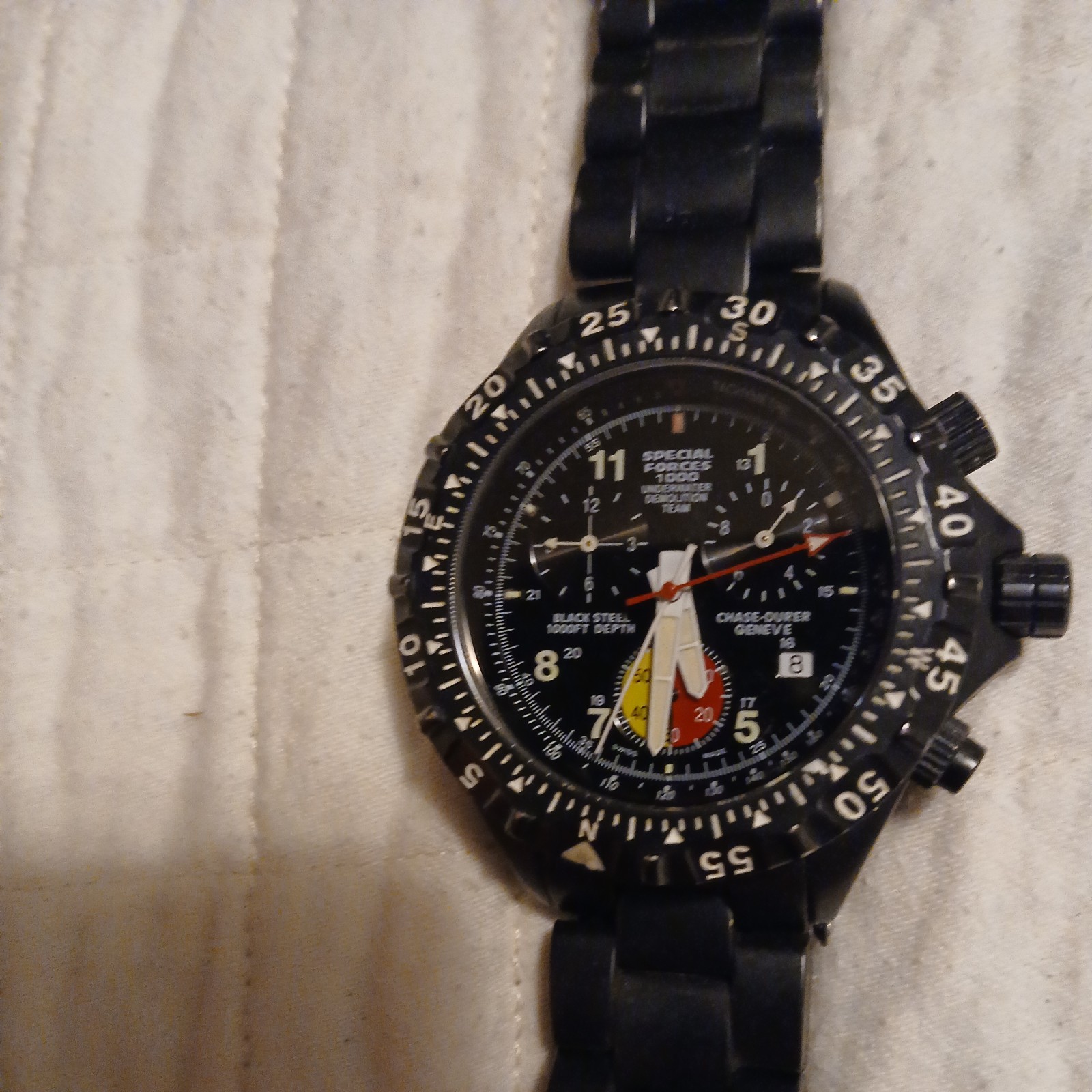 Chase-Durer Special Forces 1000 UDT Black Rare Burn Notice Watch
