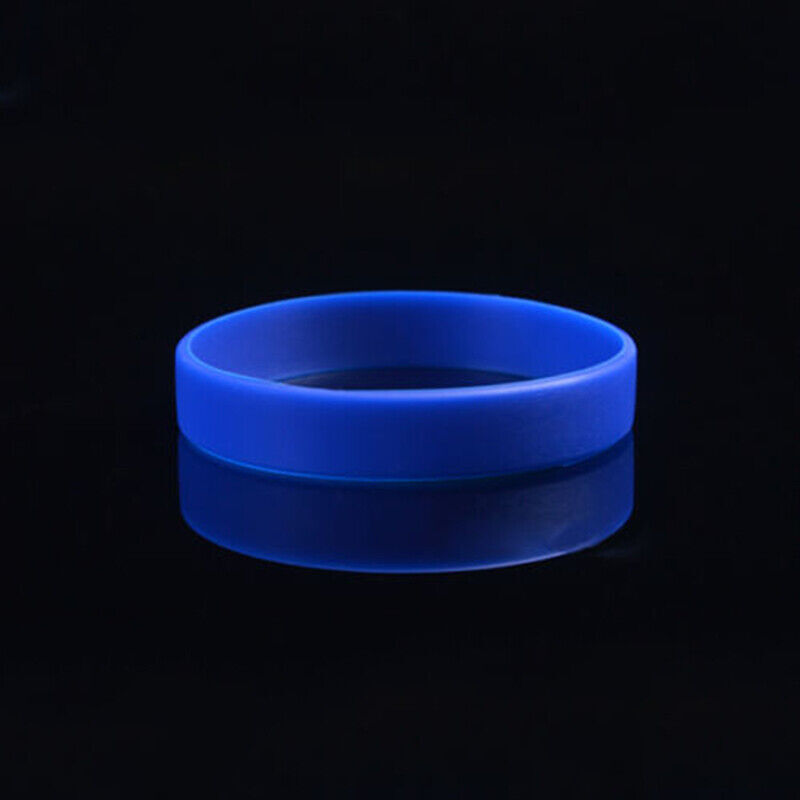 10 Pcs Silicone Rubber Bracelet Solid Wristband, Blank Rubber Band, Multicolor
