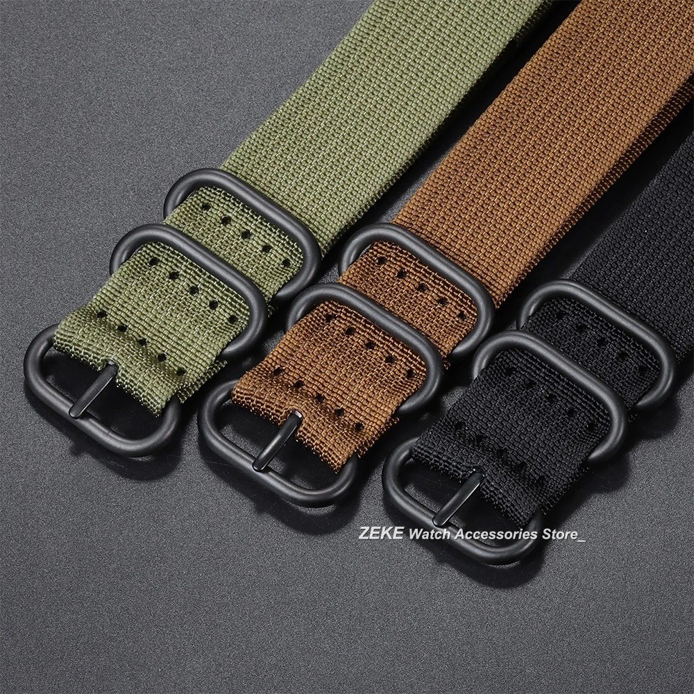 18mm 20mm 22mm 24mm Ballistic Durable Military Nylon Wrist Watch Band Strap