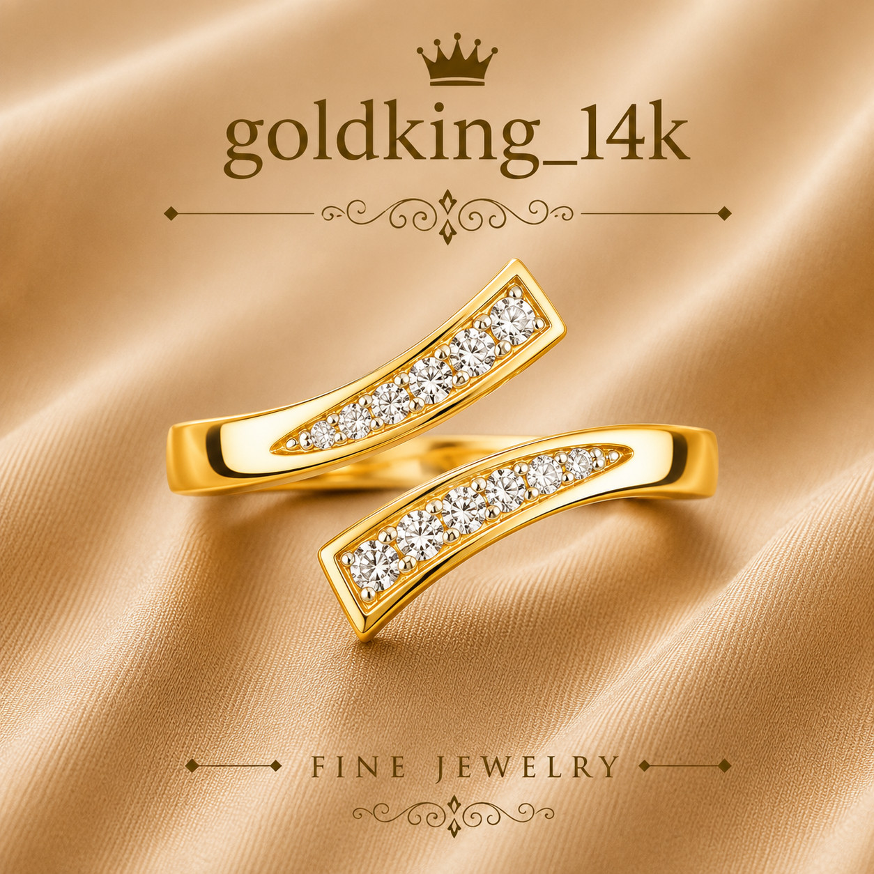 14K Yellow Gold Plated Adjustable Toe Ring Round Cut Simulated Diamond Women’s