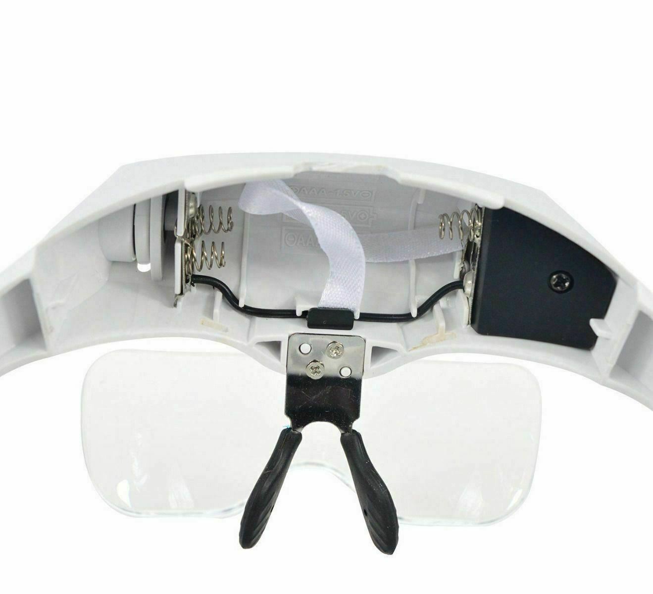 Magnifying Glass LED Light Head Loupe Jeweler Watch Bright Magnifier with 5 Lens