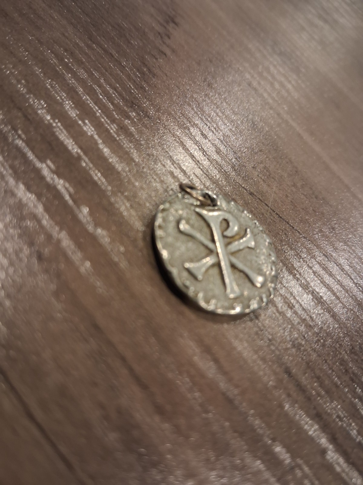 Artisan Blackbeard Smithy .999 Fine Silver Chi-Rho Pendant Medallion Hand Forged
