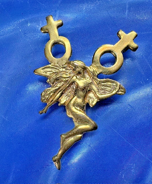 butterfly lady Double Venus symbol as wings lesbian 24k GP Pride LGB by JKL 176