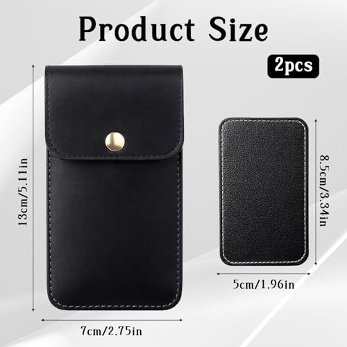 2 Pcs Travel Watch Pouch, PU Leather Watch Pouches, Portable Single Watches