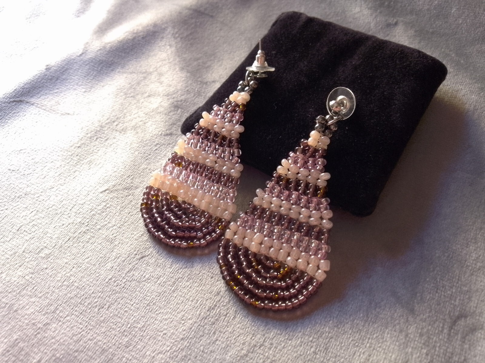 Stylish/Alternative Brown Pink Boho Ethnic Style Drop Earrings