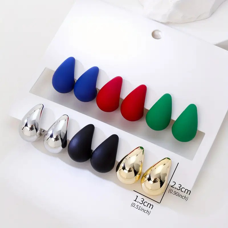 Teardrop Earrings Set 2Pcs Fashion Versatile Women’s Statement Jewelry