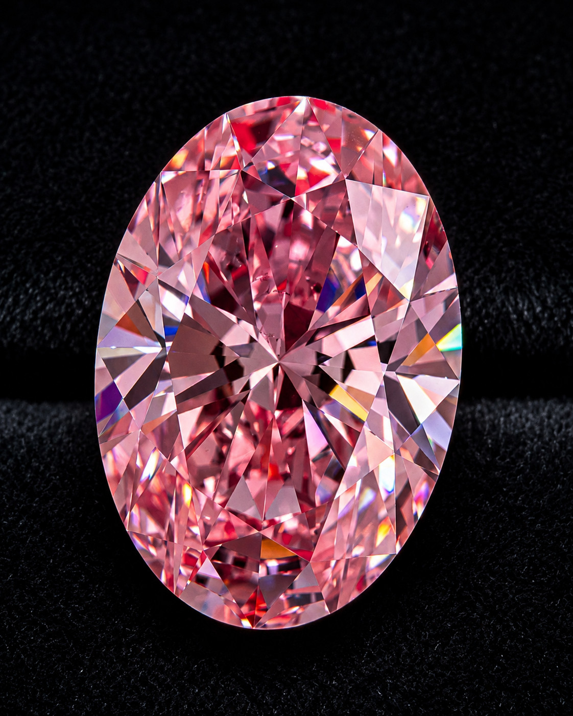 1.5 CT Oval Cut Loose Lab Grown Diamond Fancy Pink Color VVS1 Clarity Loose Gems