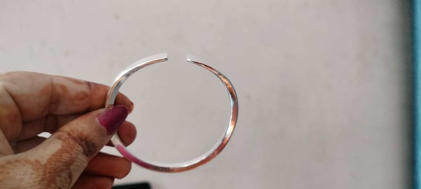 hammered 925Sterling Silver Cuff Bracelet, Minimalist Rustic Bangle