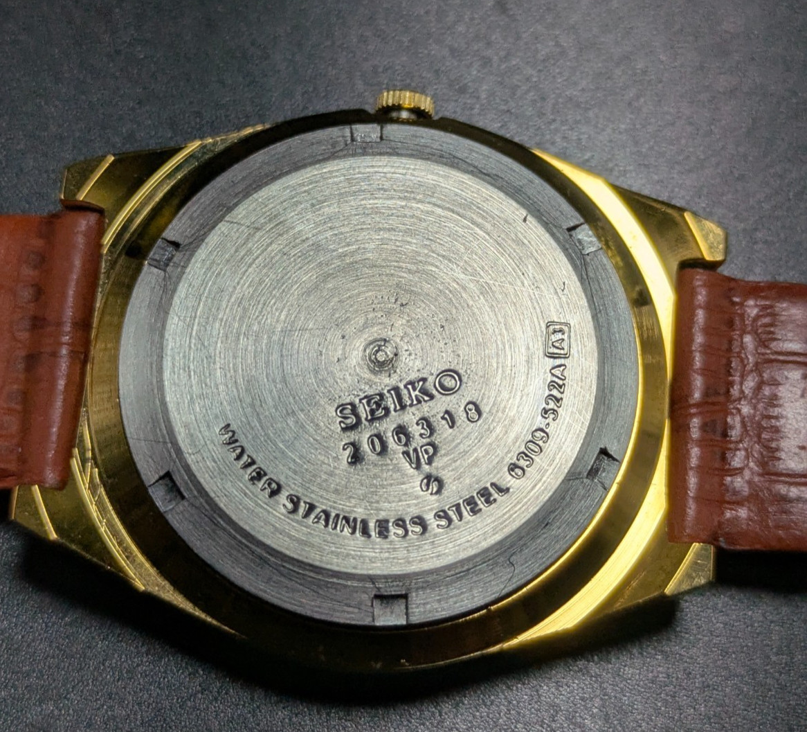 Vintage Seiko 5 automatic day date movement no. 6309A japan made men’s watch