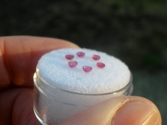 6 Ruby Round Loose Faceted Natural Gems 2.5mm each