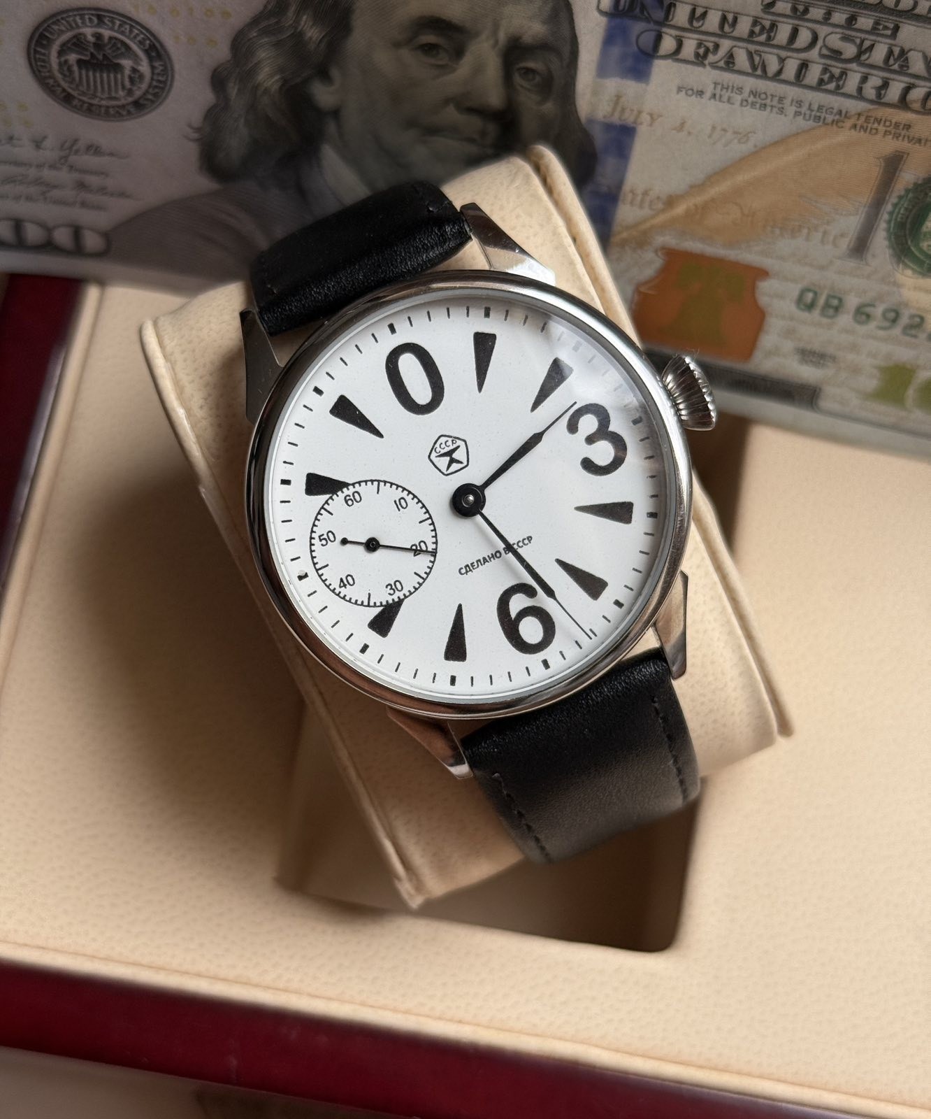 Vintage Molniya Watch Mechanical Raketa Big Zero Wrist Russian Star USSR Rare