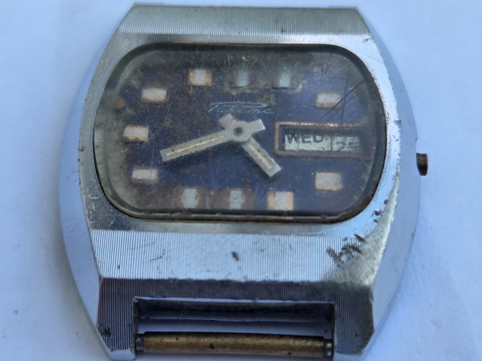 Russian Wristwatch Watch Raketa , Rocket . Made in USSR . Not working for parts.