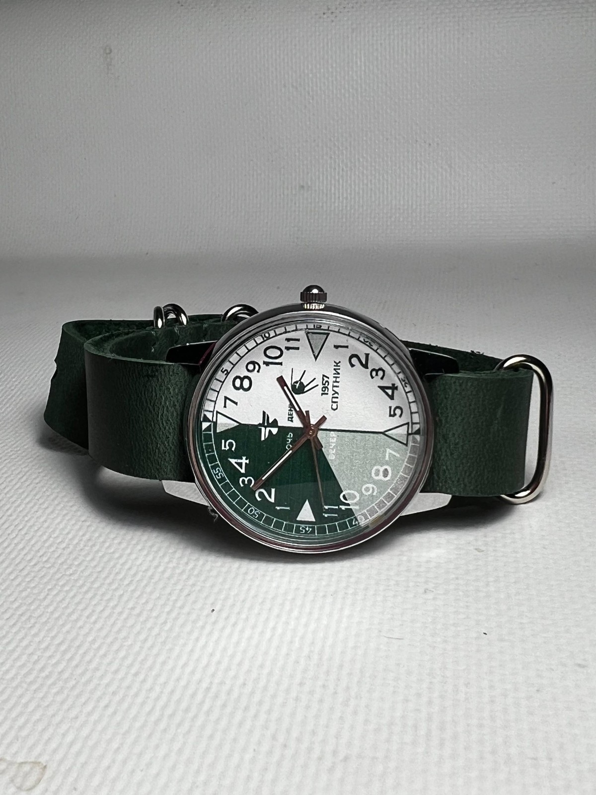 Soviet wrist watch RAKETA 1957 Day-Night from the former USSR Space Era Style