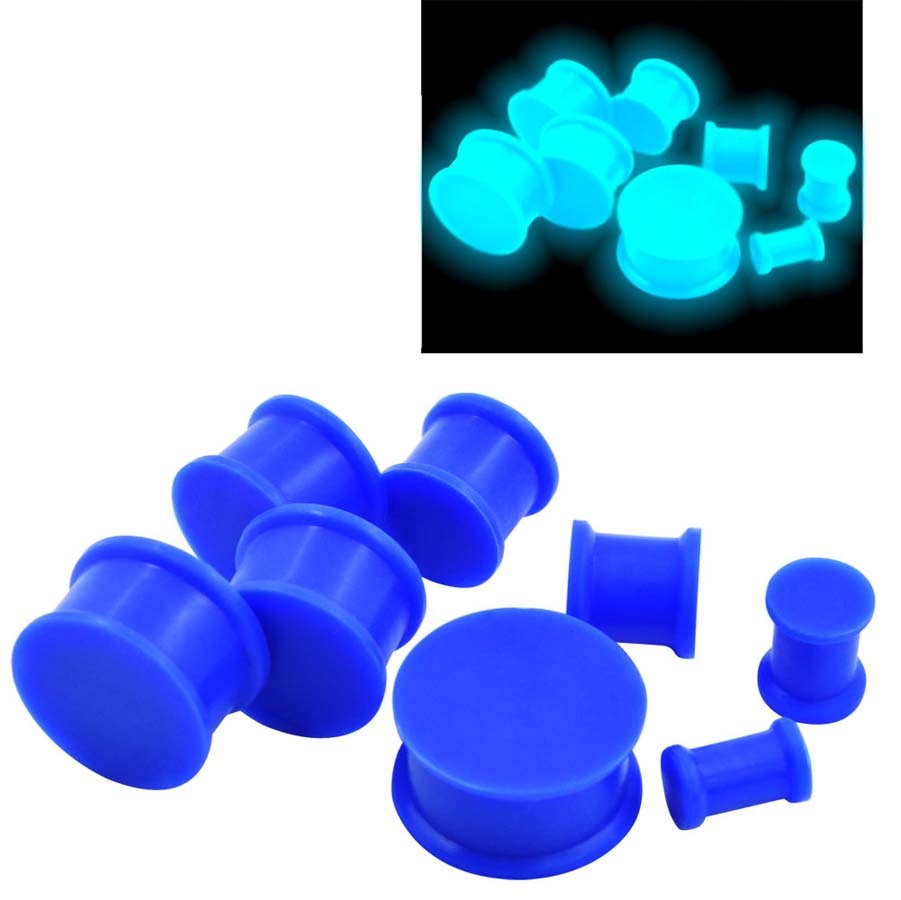 2PCS Solid Silicone Ear Plugs Double Flared Saddle Ear Gauges-Soft Ear plugs