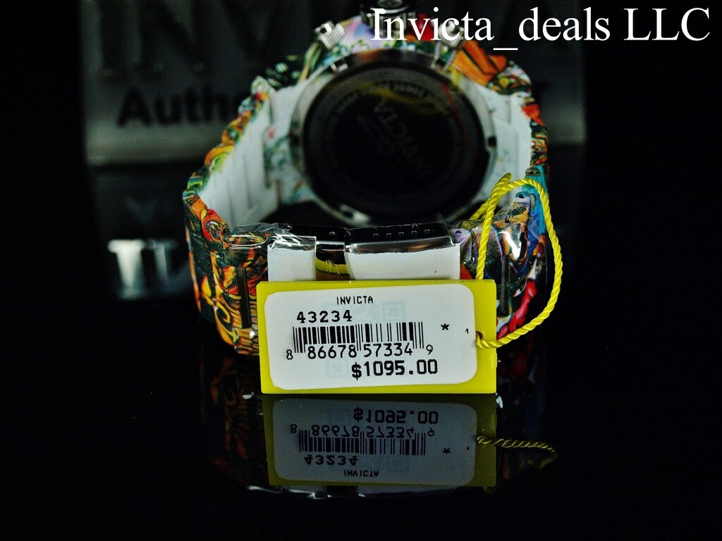 Rare Invicta Men’s 52mm GRAND Pro Diver GRAFFITI Chronograph HYDROPLATED SS Watc