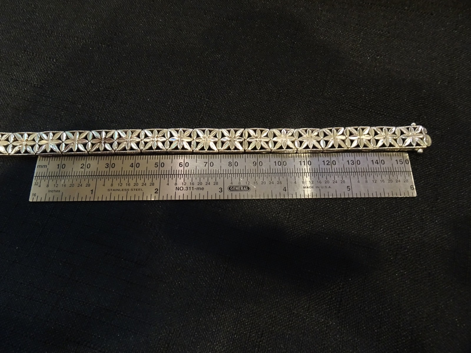 # 771 VINTAGE STERLING SILVER BRACELET-VERY OLD 925-BEAUTY 7.5 INCH