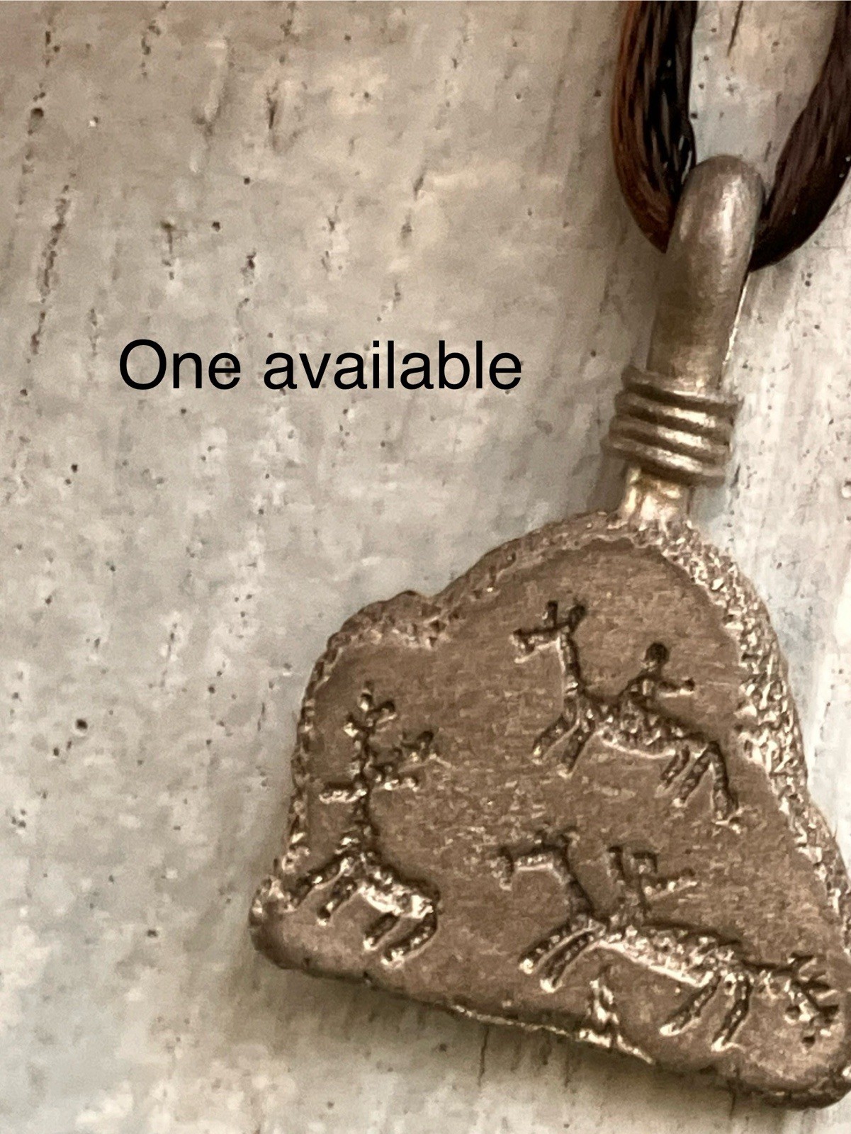 Petroglyph Replica Pewter Pendants With Black Cording