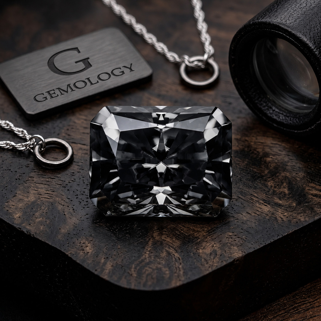 2 CT Fancy Black Color, VVS1 Lab Grown Diamond Premium Quality gemstone 9×7 mm