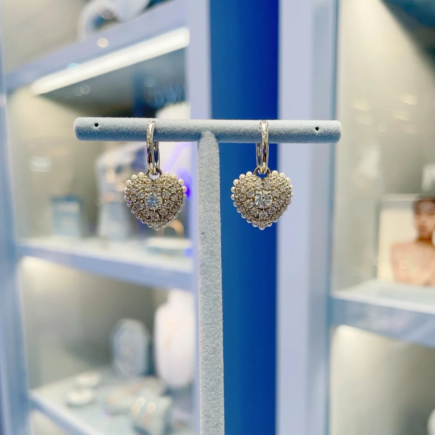 Swarovski Hyperbola Beating Heart Love Necklace for Women Earrings