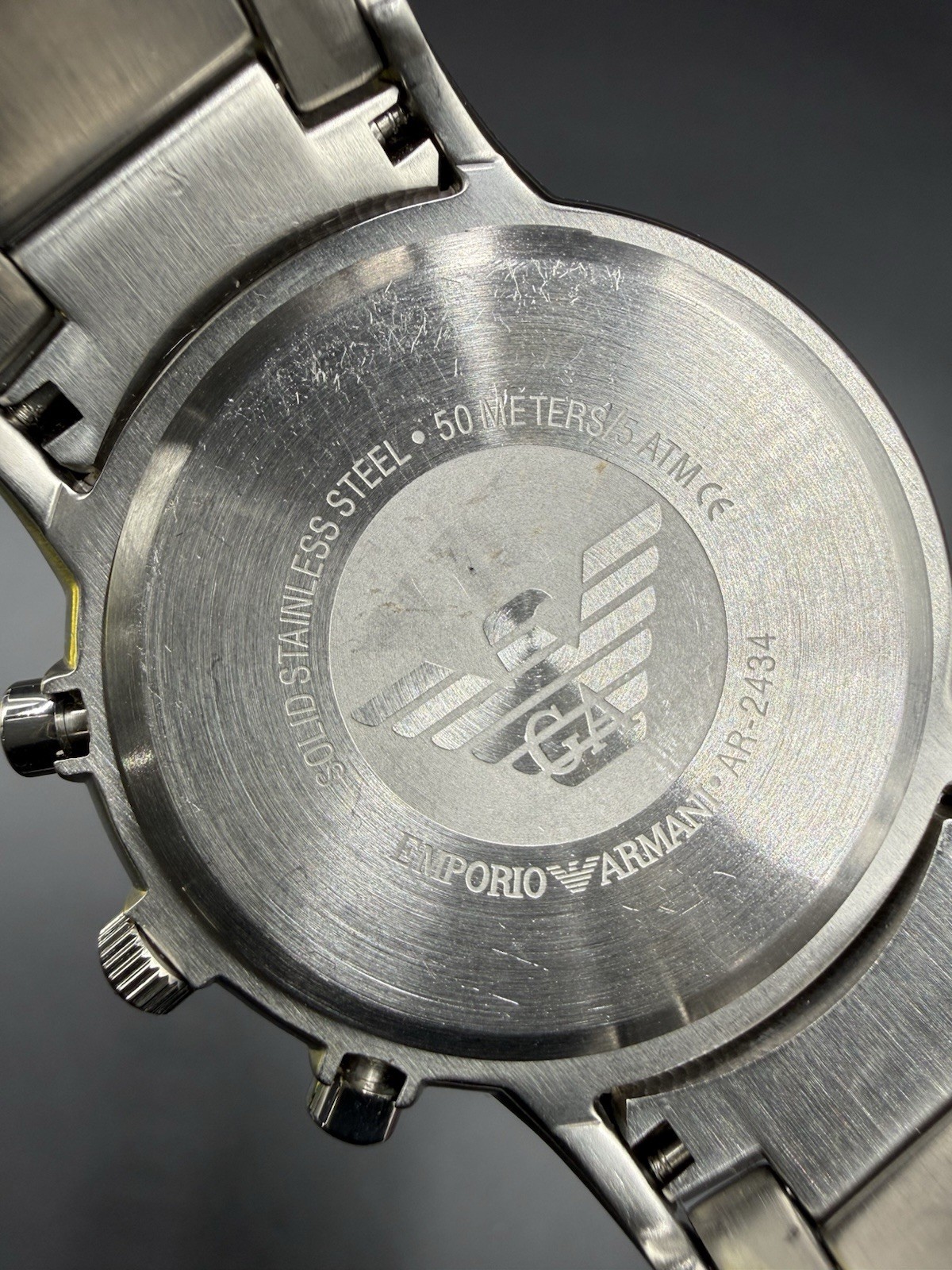 Emporio Armani 43MM Men’s SS Chronograph Renato Date Watch 50ATM AR2434