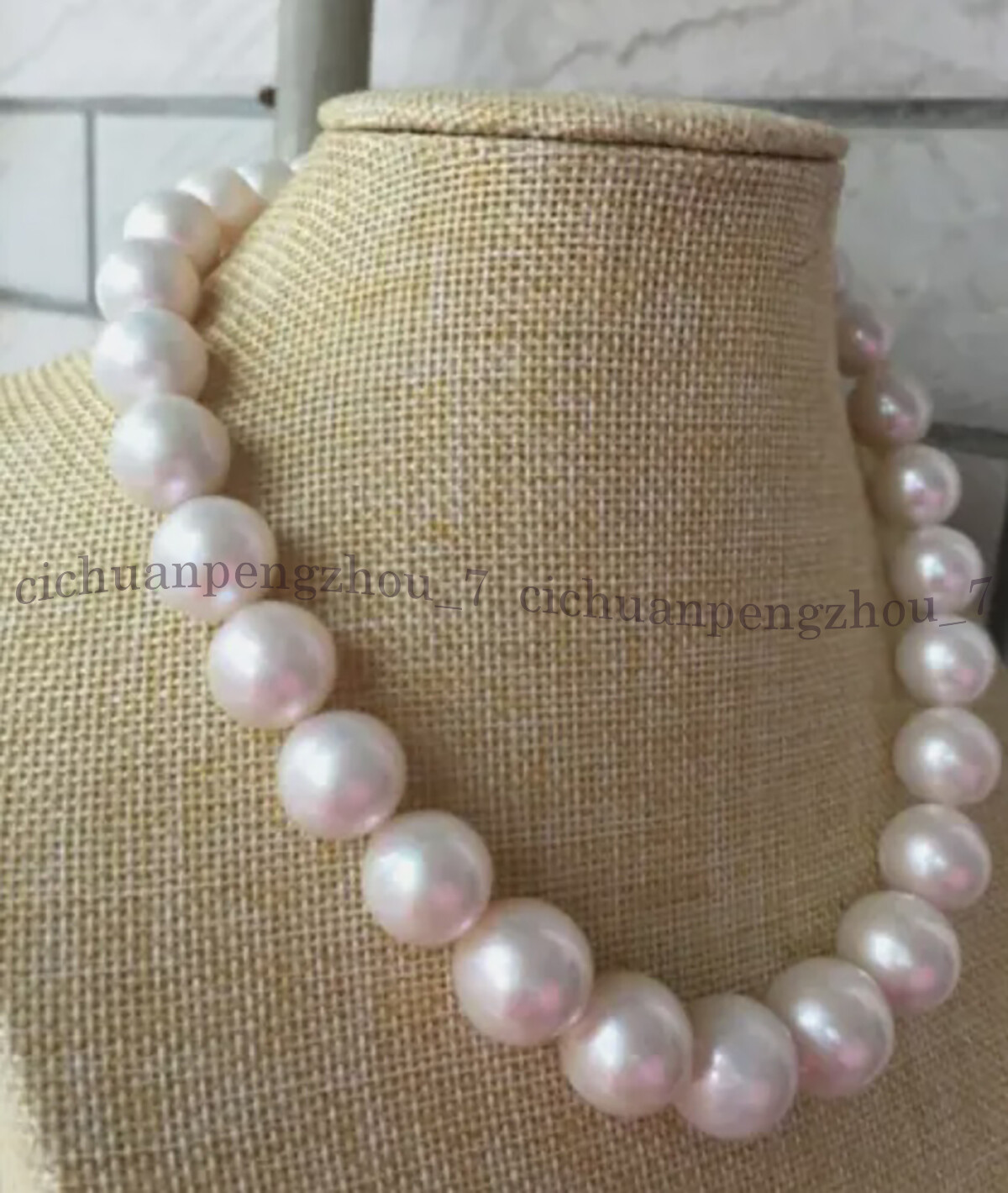 Huge 12-14mm Round Genuine Natural South Sea White Pearl Necklace 14-36 Inch