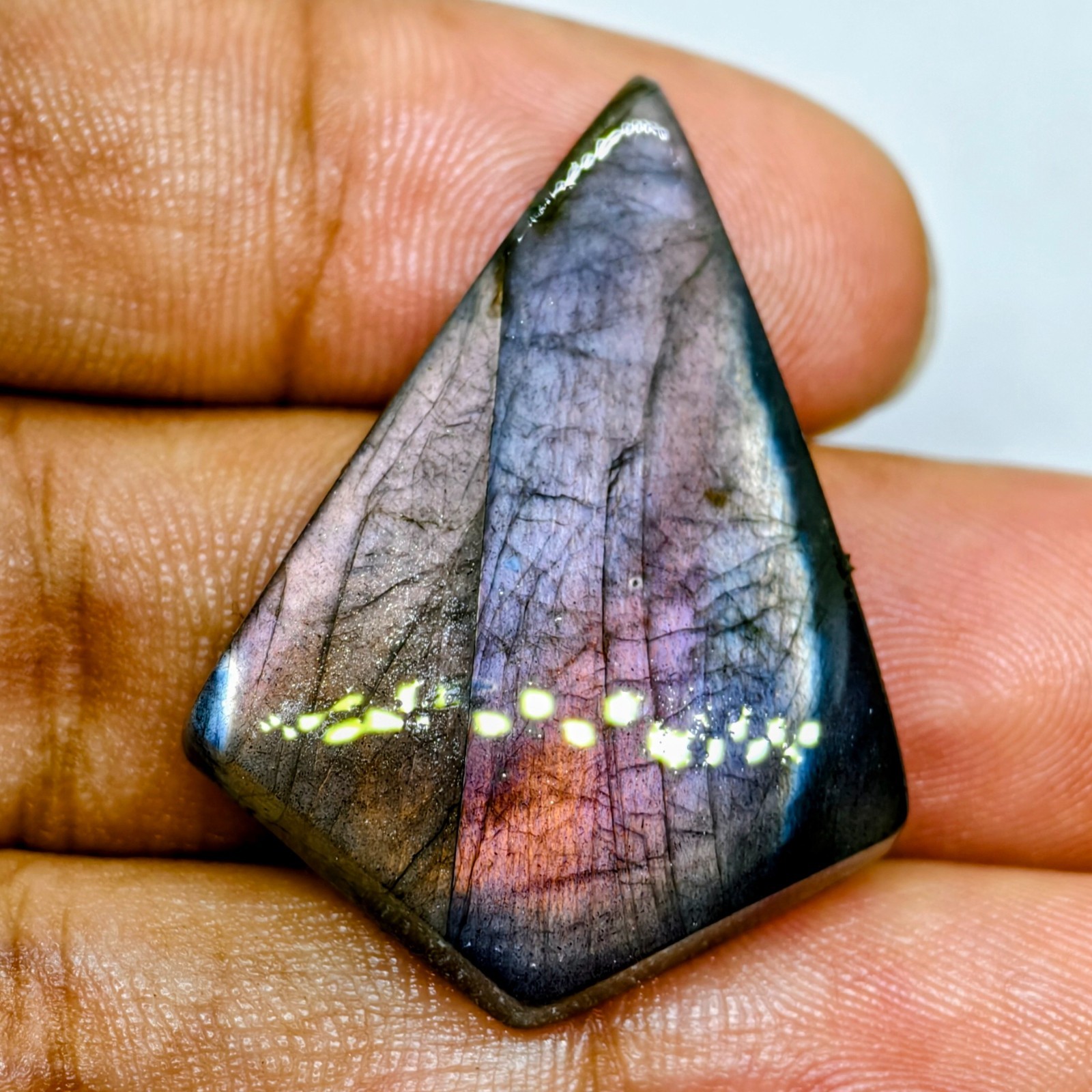 40 Cts Natural Labradorite Cabochon Gemstone For Jewelry 35.9x26x6.7 MM