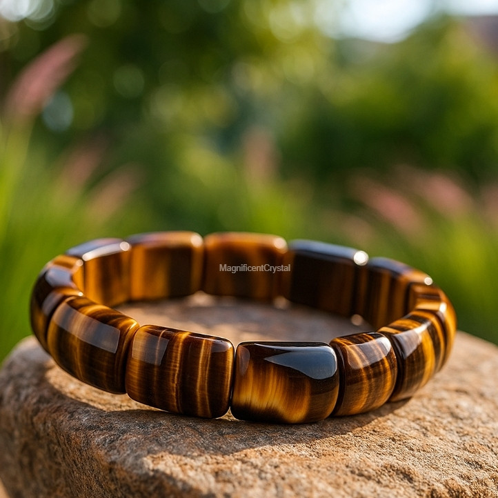 Men’s Tiger Eye Gemstone Bracelet Energy Protection Grounding Jewelry Xmas Gifts