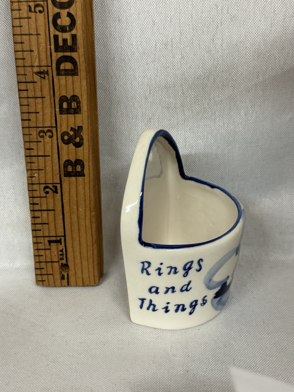 Rings and Things Wall Pocket Jewelry Holder Small Trinket Dish, Rings