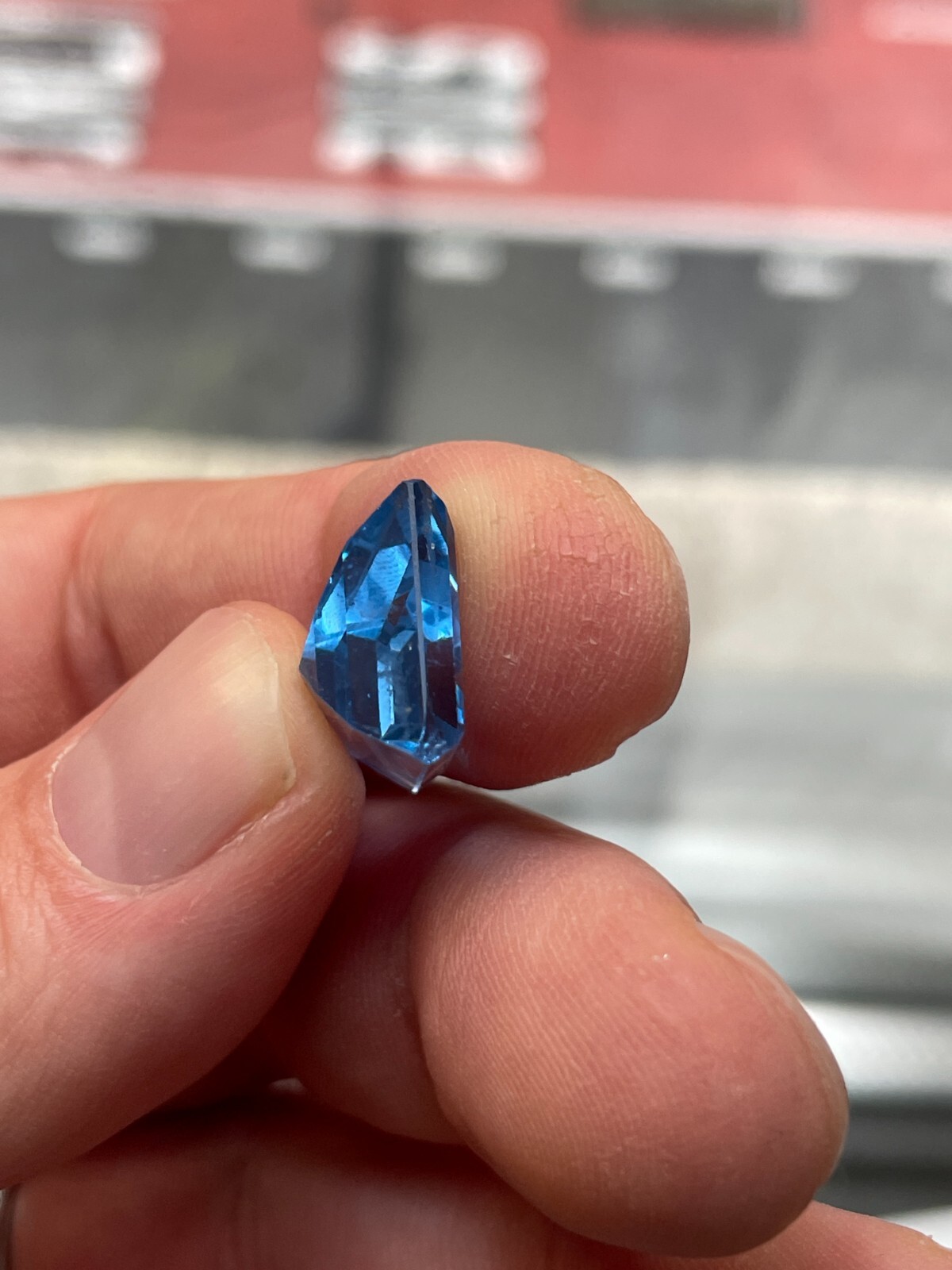 15 Ct Trapezoid Lab-Created Blue Aquamarine Loose Gemstone For Jewelry 16 x 14mm