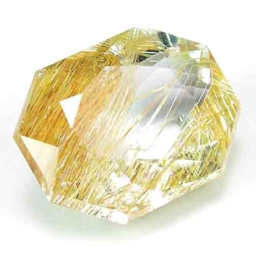 EXQUISITE GEM BRAZILIAN SILVER WHITE WITH GOLDEN RUTILE TOPAZ 4.9CT – FANCY OVAL